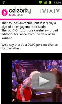 Capture d'écran de l'application Celebrity Update - #5