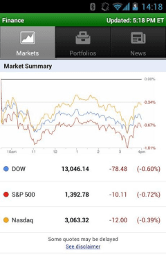 Capture d'écran de l'application Google Finance - #1