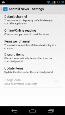 Capture d'écran de l'application Android News - #3