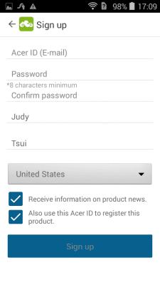 Capture d'écran de l'application AcerCloud Portal - #5