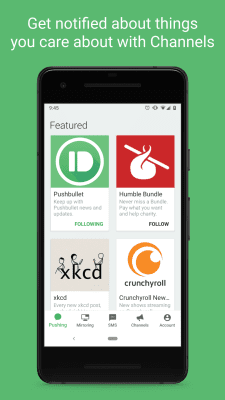Capture d'écran de l'application Pushbullet - #5