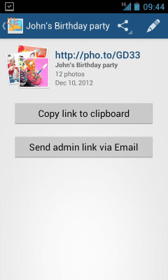 Capture d'écran de l'application Share.Pho.to - #6