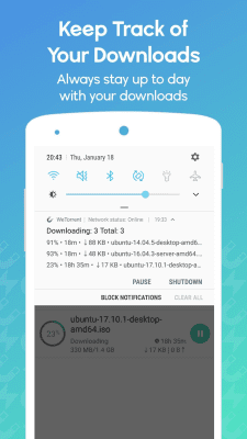 Capture d'écran de l'application WeTorrent - #5