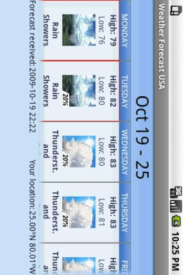 Capture d'écran de l'application Weather Forecast USA - #2