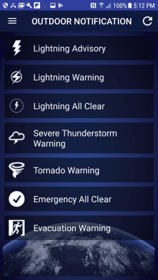 Capture d'écran de l'application SSC Site Status - #3