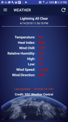Capture d'écran de l'application SSC Site Status - #7