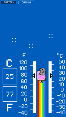 Capture d'écran de l'application Thermomètre Nyan Cat - #1