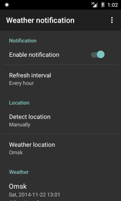Capture d'écran de l'application Notification de la météo - #4