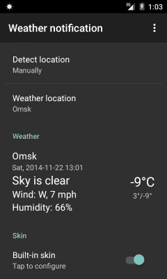 Capture d'écran de l'application Notification de la météo - #5