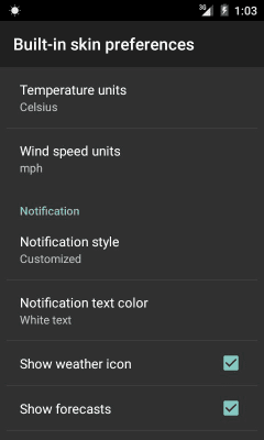 Capture d'écran de l'application Notification de la météo - #6