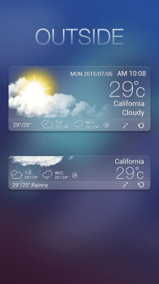 Capture d'écran de l'application Outside GO Weather Widget - #2