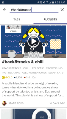 Capture d'écran de l'application 8tracks playlist radio - #4