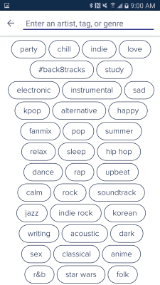 Capture d'écran de l'application 8tracks playlist radio - #6