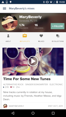 Capture d'écran de l'application 8tracks playlist radio - #7