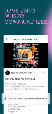 Capture d'écran de l'application Mixcloud - Mixes radio et DJ - #3