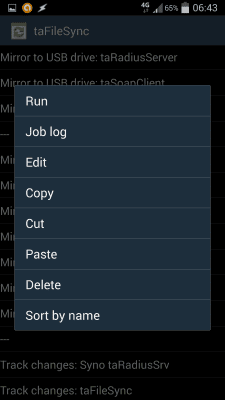 Capture d'écran de l'application taFileSync - #3