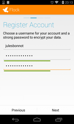 Capture d'écran de l'application Flock - #3