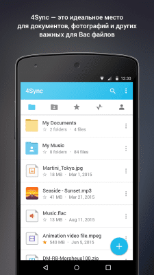 Capture d'écran de l'application 4Sync - #1