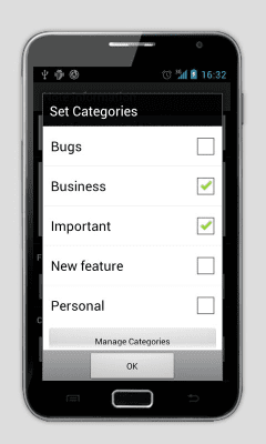 Capture d'écran de l'application Outlook Note - USB Sync - #4