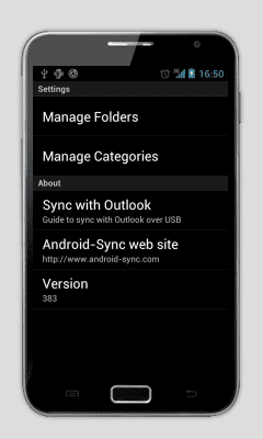 Capture d'écran de l'application Outlook Note - USB Sync - #5
