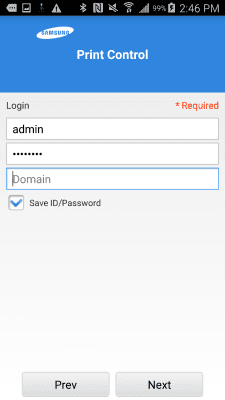 Capture d'écran de l'application Samsung Mobile Print Control - #3