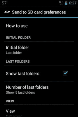 Capture d'écran de l'application Envoyer à la carte SD - #7