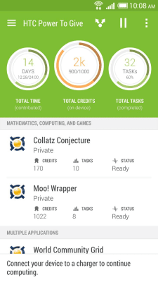 Capture d'écran de l'application HTC Power To Give - #1