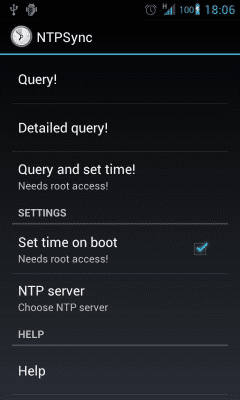 Capture d'écran de l'application NTPSync - Time Synchronization - #1