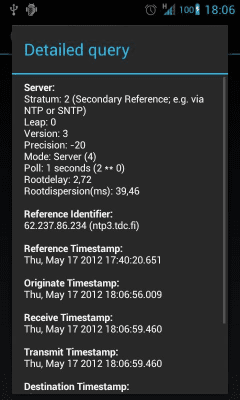 Capture d'écran de l'application NTPSync - Time Synchronization - #3