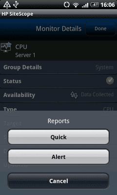 Capture d'écran de l'application HP SiteScope - #3