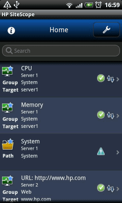 Capture d'écran de l'application HP SiteScope - #7
