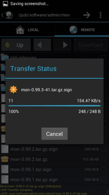 Capture d'écran de l'application FtpCafe Client FTP - #4