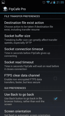Capture d'écran de l'application FtpCafe Client FTP - #8