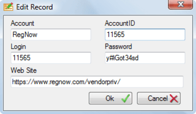 Capture d'écran de l'application Passwords Base - #2