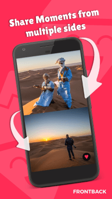 Capture d'écran de l'application Frontback - Photo dans les médias sociaux - #1