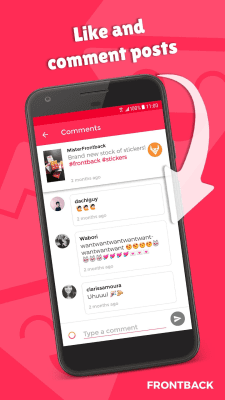 Capture d'écran de l'application Frontback - Photo dans les médias sociaux - #4