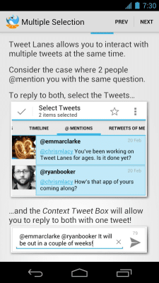 Capture d'écran de l'application Tweet Lanes - #5