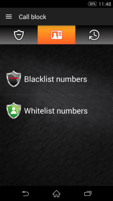 Capture d'écran de l'application Blocage des appels - #3