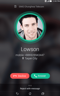 Capture d'écran de l'application ASUS Calling Screen - #6