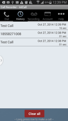 Capture d'écran de l'application Call Recorder - IntCall - #4