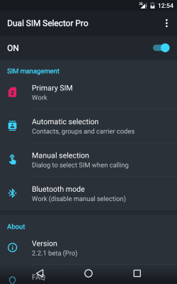 Capture d'écran de l'application Dual SIM Selector - #9