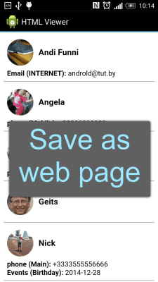Capture d'écran de l'application Contacts VCF - #6