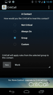 Capture d'écran de l'application CritiCall Free - #3