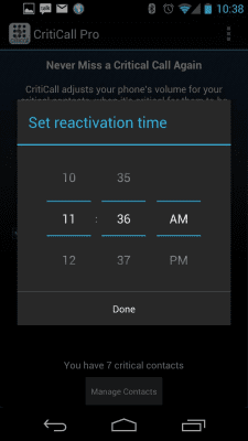 Capture d'écran de l'application CritiCall Free - #7