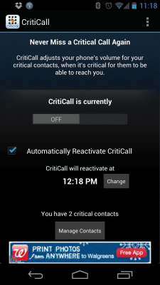 Capture d'écran de l'application CritiCall Free - #8