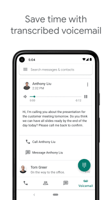 Capture d'écran de l'application Google Voice - #4
