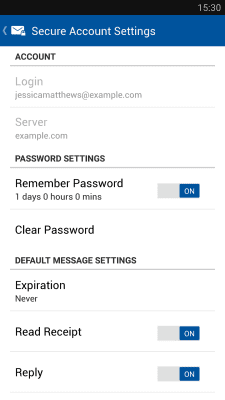Capture d'écran de l'application Business Class Email (BCE) - #4