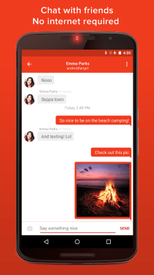 Capture d'écran de l'application FireChat - #1