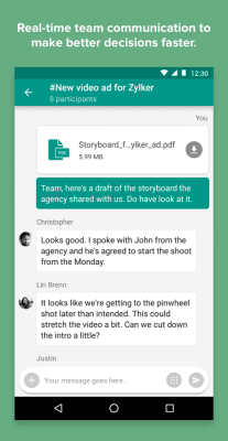 Capture d'écran de l'application Zoho Connect - #4