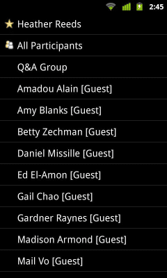 Capture d'écran de l'application IBM SmartCloud Meetings - #8